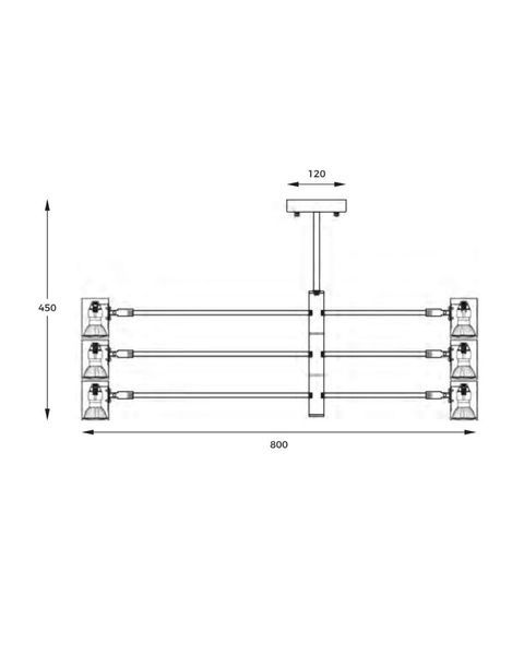 Люстра Zuma Line PEN4104-6GD+BK Pedro GU10 6x5W IP20 золотая (5905316693319) PEN4104-6GD+BK фото