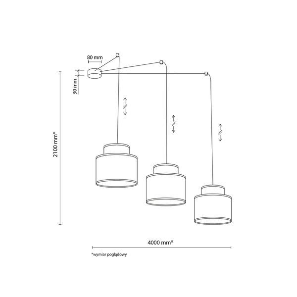 Подвесной светильник, люстра Tk Lighting TKL2345 DUO WHITE JUTA 3 IP20 3хЕ27 Белый TKL2345 фото