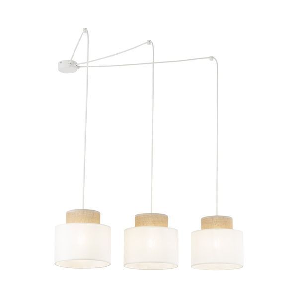 Подвесной светильник, люстра Tk Lighting TKL2345 DUO WHITE JUTA 3 IP20 3хЕ27 Белый TKL2345 фото