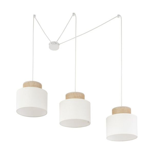 Подвесной светильник, люстра Tk Lighting TKL2345 DUO WHITE JUTA 3 IP20 3хЕ27 Белый TKL2345 фото
