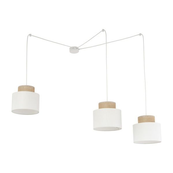 Подвесной светильник, люстра Tk Lighting TKL2345 DUO WHITE JUTA 3 IP20 3хЕ27 Белый TKL2345 фото