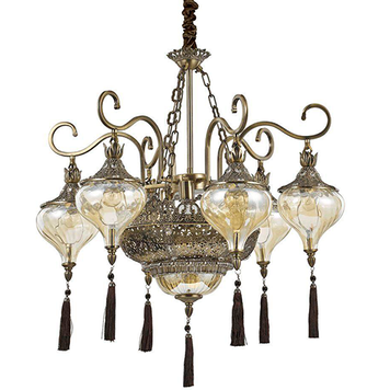 Підвісна люстра IDEAL LUX IL116006 HAREM SP9 9хЕ27 IP20 мідний IL116006 фото