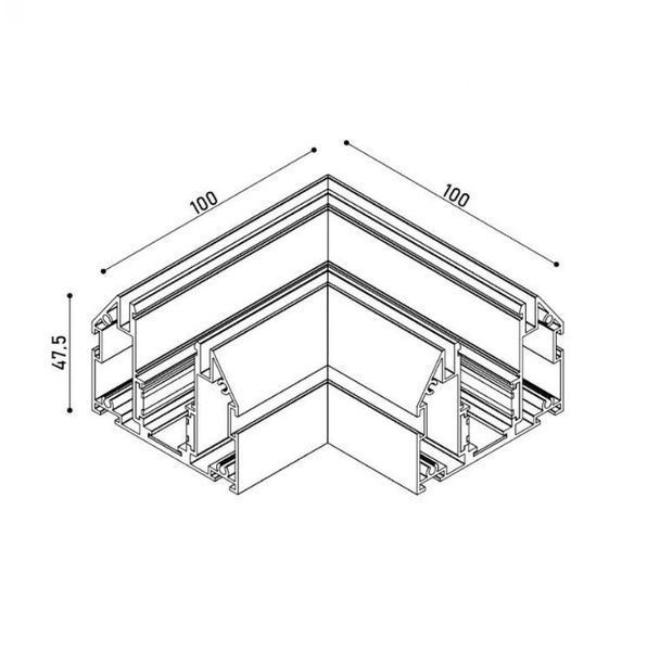 З`єднання кутове KLOODI KDMG-STRECTH ZM BASE 90 BK KDMG-STRECTH ZM BASE 90 BK фото