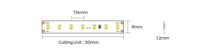 LED лента COLORS 140-2216-24V-IP20 6,6W 710Lm 4000K 5м (D6140-24V-8mm-NW) D6140-24V-8mm-NW фото