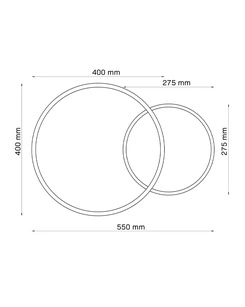 Люстра Goldlux 328458 Roman 2 Led 2x33W 4000K 2700Lm IP20 Белая 099047 фото