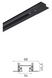 Трековий шинопровід IDEAL-LUX IL342825 LINK 1-PHASE 2000MM PROFILE RECESSED BK чорний IL342825 фото 2