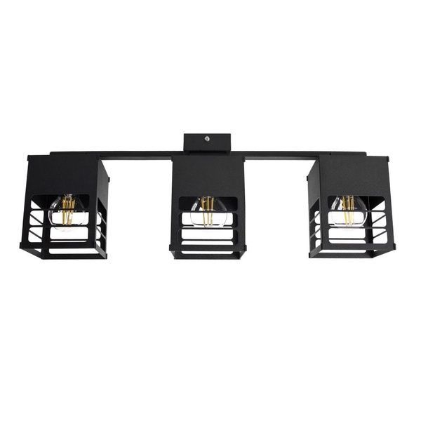 Люстра лофт MSK Electric Urban на три плафони чорна NL 2310-3 BK 617481 фото