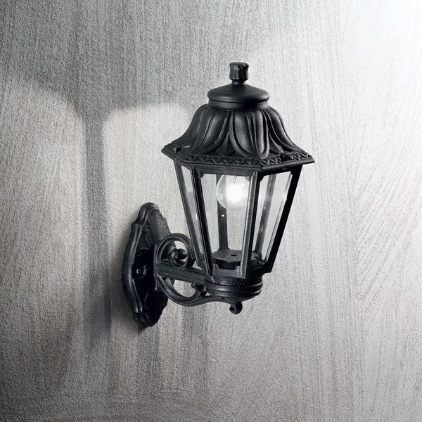Вуличний світильник Ideal Lux IL101491 DAFNE AP1 BIG NERO 1хЕ27 IP55 чорний IL101491 фото