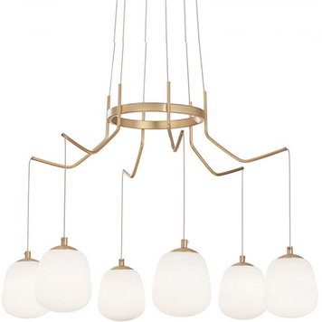 Люстра подвесная IDEAL LUX IL206387 KAROUSEL SP6 6хG9 IP20 латунь IL206387 фото