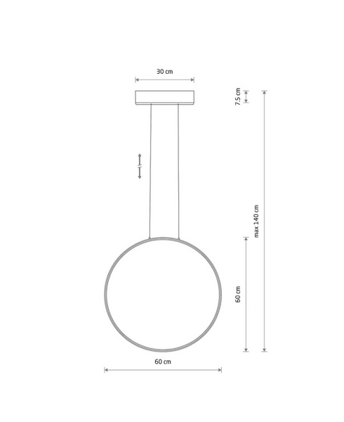 Люстра Nowodvorski 10861 Circolo LED M 1x21W 4000K 700Lm IP20 Черная 10861 фото