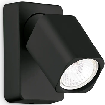 Бра спот IDEAL LUX IL321530 RUDY AP1 SQUARE NERO GU10 чорний IL321530 фото