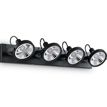 Накладной спот Ideal Lux IL200255 GLIM PL4 NERO 4xGU10 IP20 чёрный IL200255 фото