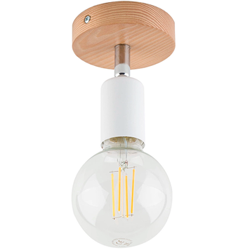 Точковий світильник TK LIGHTING TKL4745 SIMPLY WOOD 1 Е27 білий, коричневий TKL4745 фото