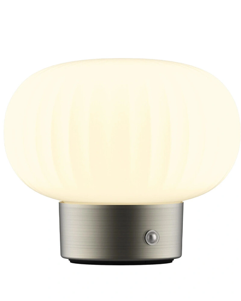 Настільна лампа з акумулятором Polux Latte Led 1x1.8W 2700K 150Lm IP20 Срібна 5901508329844 5901508329844 фото