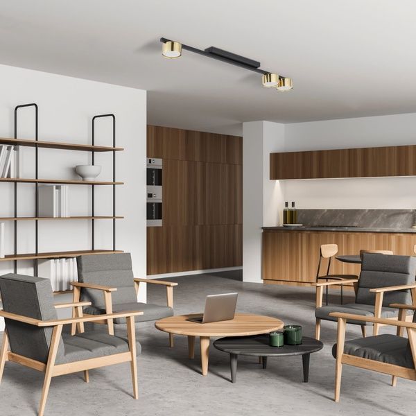 Светильник поворотный TK LIGHTING TKL5672 LOGAN BLACK/GOLD LAMPA SUFITOWA 3xGU10 TKL5672 фото