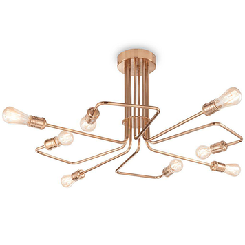 Люстра стельова IDEAL LUX IL160313 TRIUMPH PL8 8хЕ27 IP20 латунь IL160313 фото