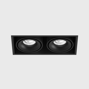 Світильник точковий KARDAN 2, BRIDGELUX LED 2x9W, 2x924Lm, 4000K, 50&deg;, CRI>90, 250mA, IP20, чорний 01.6110.26.940.BK фото