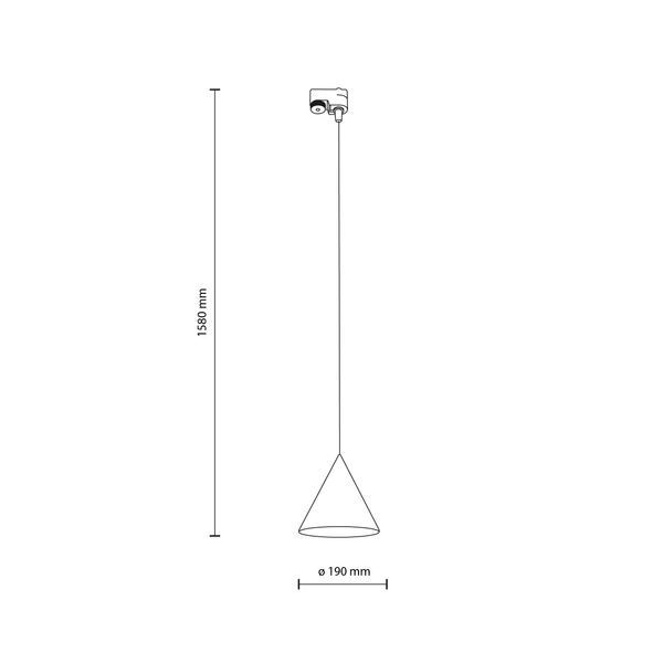 Трековий світильник TK LIGHTING TKL10650 TRACER CONO BLACK E27 IP20 Bk TKL10650 фото