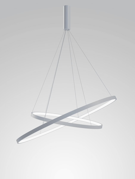 Светильник подвесной KLOODI KD-RG DUO 600/800 84W 3000К WH KD-RG DUO 600/800 WH фото