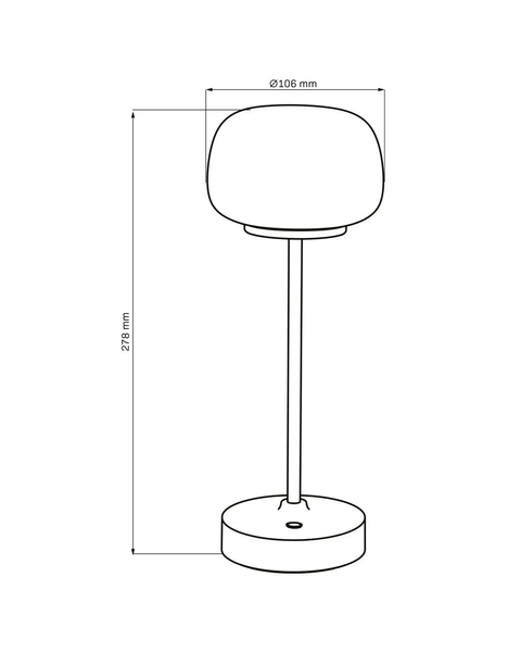 Настільна лампа з акумулятором Polux Rimini LED 1x1,8W 2700K 150Lm IP20 срібляста 5901508329868 5901508329868 фото