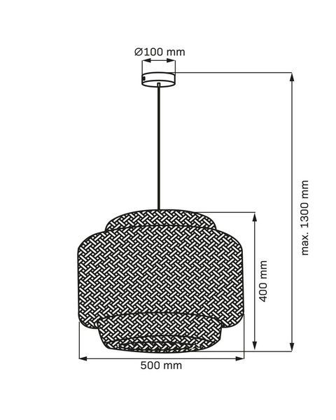 Подвесной светильник, люстра Polux Berta E27 1x20W IP20 бежевый 5901508330635 5901508330635 фото