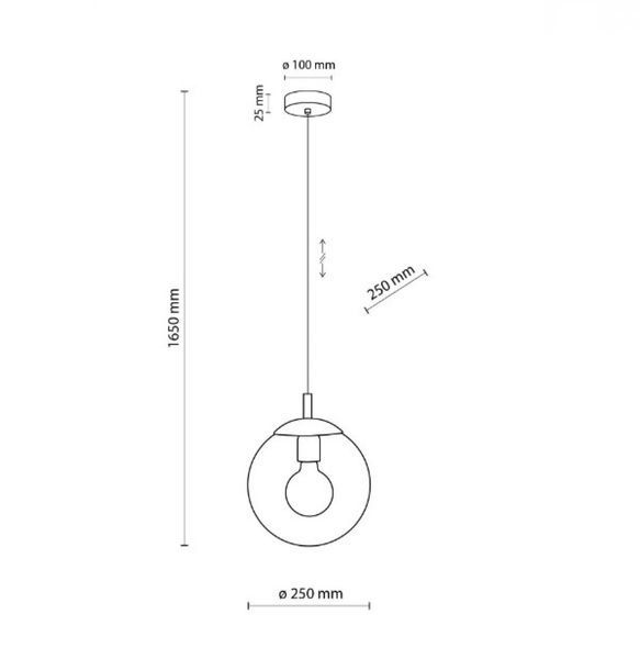 Підвісний світильник, люстра TK Lighting ТKL5378 ESME GRAPHITE LAMPA WISZACA 25 1хЕ27 IP20 графітовий ТKL5378 фото