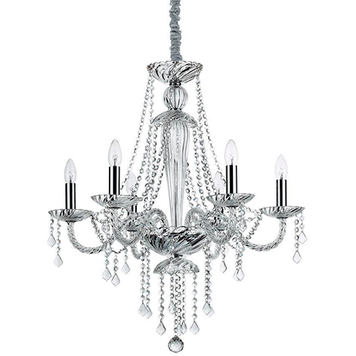 Подвесная люстра IDEAL LUX IL168753 AMADEUS SP6 6хЕ14 хром IL168753 фото