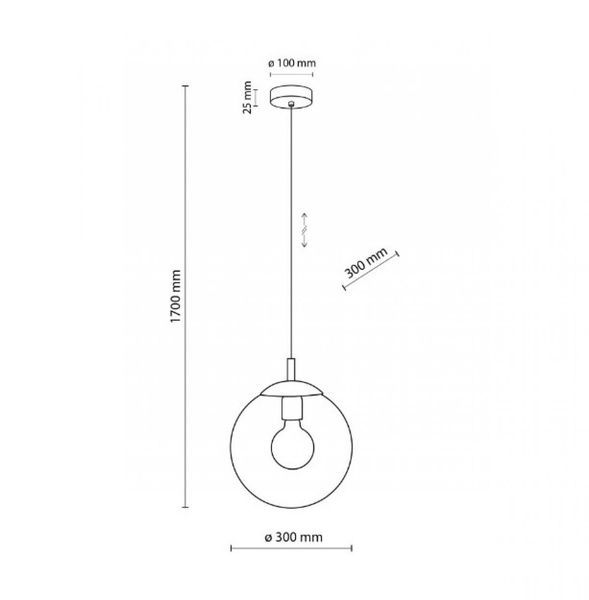Подвесной светильник, люстра TK Lighting ТKL5379 ESME GRAPHITE LAMPA WISZACA 30 1хЕ27 IP20 графитовый ТKL5378 фото