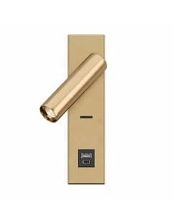 Настінний світильник Kloodi WA-PORTO 200 Porto Led 1x3W 3000K 120Lm IP20 Gold WA-PORTO 200 3K GD фото