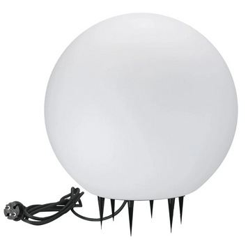Уличный садовый светильник шар Polux Argento 50 E27 1x15W IP65 белый 5901508330406 5901508330406 фото