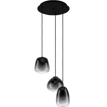 Підвісна люстра Eglo Е900196 AGUILARES pendant light 3хЕ27 чорний Е900196 фото