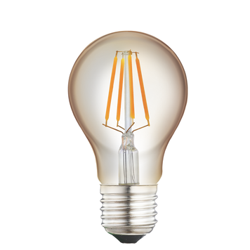 LED лампа VELMAX V-Filament-Amber-A60, 4W, E27, 2200K, 400Lm 21-40-15 фото