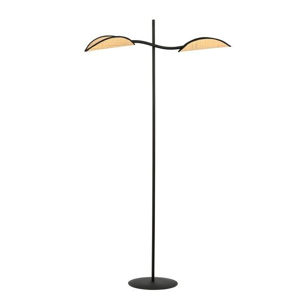Торшер LOTUS LP2 BLACK/RATTAN Emibig E27 IP20 черный 1108/LP2 1108/LP2 фото