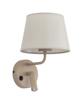 Бра, настенный светильник TK Lighting 11596 Maja E27+G9 1+1x15W+8W IP20 бежевый TKL11596 фото
