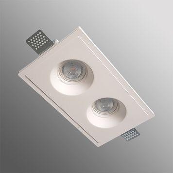 Гіпсовий світильник вбудований СВ0055 AGARA 2xGU 5.3/MR16 білий 01212W 01212W фото