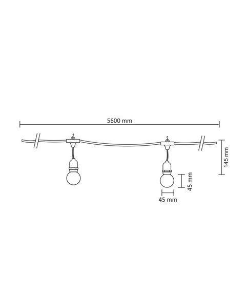 Гирлянда Polux 5901508308214 Party C E27 10x6W 3000K 50Lm IP44 с цветными лампочками 5901508308214 фото