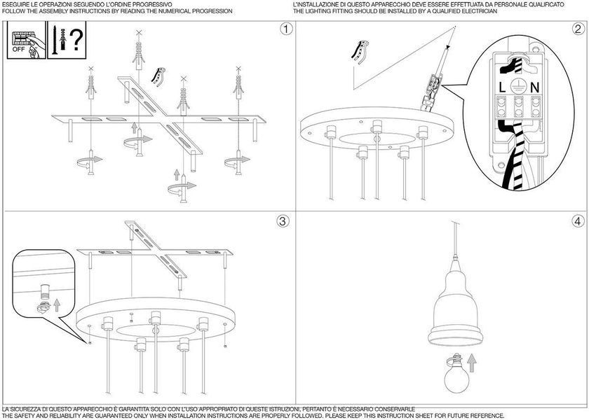 Подвесной светильник IDEAL-LUX IL103174 GRETEL SP5 5хЕ27 бежевый, черный IL103174 фото