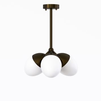 Люстра Burgeon Lamp 3 темная латунь 3хЕ14 pkt35147-4 фото