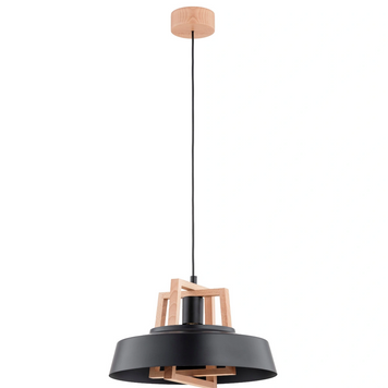 Подвесной светильник ALFA BATUT WOODEN 1xE27 IP20 черный, коричневый 60943 60943 фото