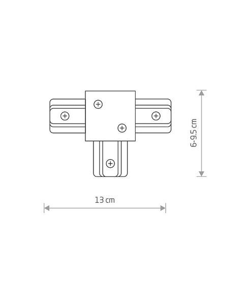 З'єднувач Nowodvorski 8834 Profile recessed t-connector IP20 Wh 8834 фото