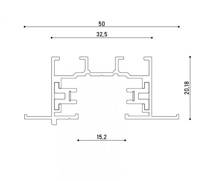 Трек однофазный врезной 3м, белый KLOODI KDTR-RL230 3 WH KDTR-RL230_3 WH фото