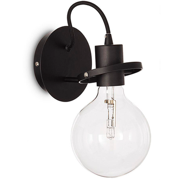 Бра, настенный светильник Ideal Lux IL119502 RADIO AP1 NERO Е27 IP20 черный IL119502 фото