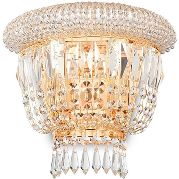 Бра, настенный светильник IDEAL LUX IL201023 DUBAI AP2 OTTONE 2хЕ14 IP20 золотой IL201023 фото