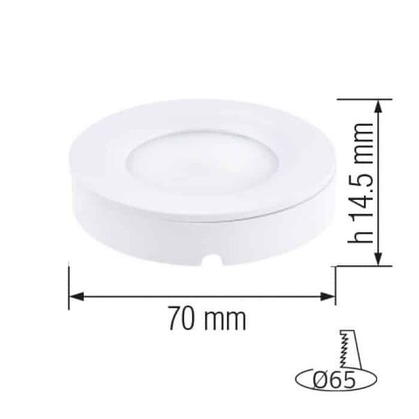 Светильник встраиваемый HOROZ ELECTRIC LUNA 3W 4200К 016-041-0003-030 белый 016-041-0003-030 фото