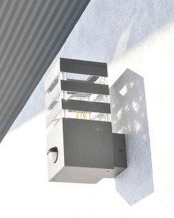 Уличный светильник с датчиком движения Polux Teksas E27 1x12W IP44 GR 5901508317667 5901508317667 фото