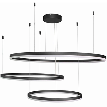 Люстра кольцевая AZzardo AZ4707 HALO PENDANT 100+80+60 BK AZ4707 фото