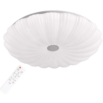 Светильник потолочный с пультом FLOWER 50 Polux LED 1x72W 3000K-6500K 8000Lm IP20 белый 5901508313546 5901508313546 фото