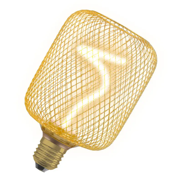 Лампа LED DECO SQ100 GOLD DIM 3,5W/818 230V S FIL E27 4X1 OSRAM 4058075840225 фото
