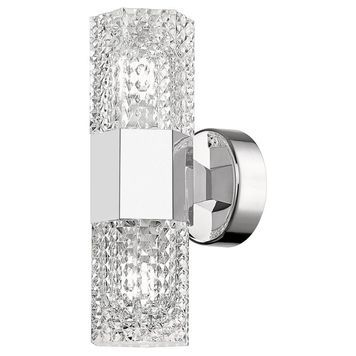 Бра Zuma Line 2xG9 IP20 ICICLE W0542-02A-F4B1 серебро W0542-02A-F4B1 фото