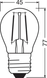 Лампа LED P CLP25 2,8W/827 230V FIL E27 10X1 OSRAM 4058075436541 фото 2
